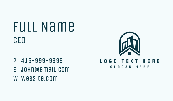 Urban House Building Business Card Design Image Preview