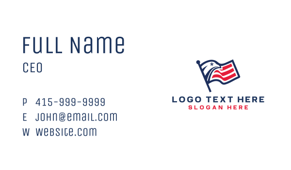Eagle Flag America Business Card Design Image Preview
