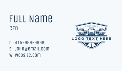 Truck Logistics Cargo Business Card Image Preview