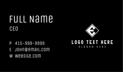 Modern Business Geometric Letter E Business Card Image Preview