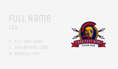 Skull Spartan Gaming Business Card Image Preview
