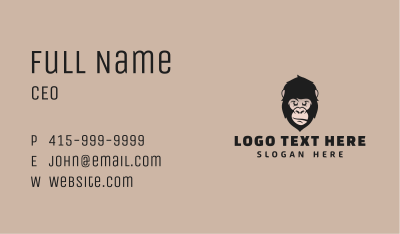 Gorilla Animal Head Business Card Image Preview