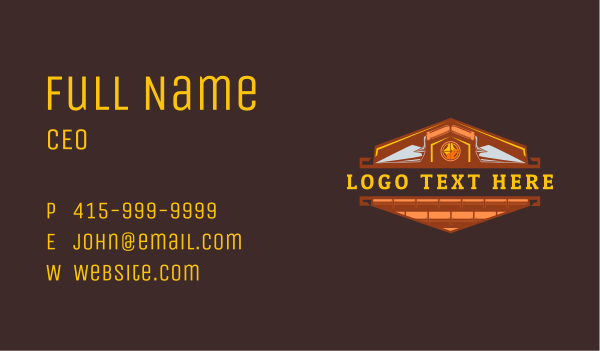 Brick Masonry Construction Business Card Design Image Preview