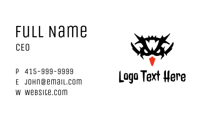 Evil Owl Tattoo Business Card Image Preview