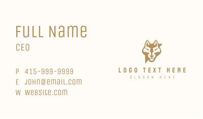 Modern Wolf Head Business Card Image Preview