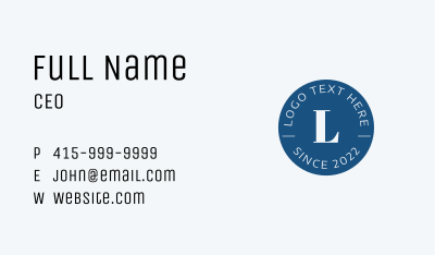 Corporate Business Lettermark Business Card Image Preview