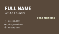 Classic Business Wordmark Business Card Image Preview