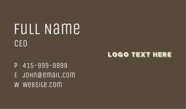 Classic Business Wordmark Business Card Design Image Preview