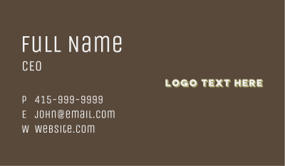 Classic Business Wordmark Business Card Image Preview