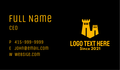 Yellow Sand Castle  Business Card Image Preview
