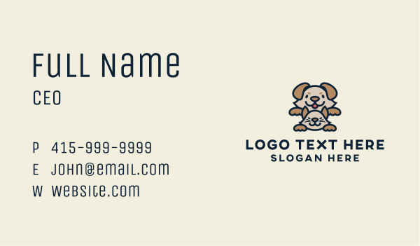 Cat Dog Veterinary Business Card Design Image Preview