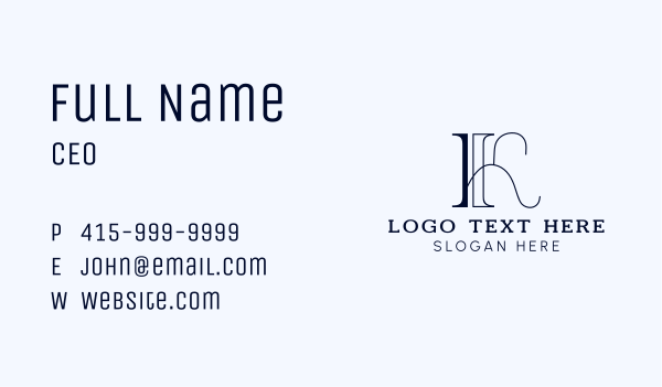 Fancy Business Letter K Business Card Design Image Preview