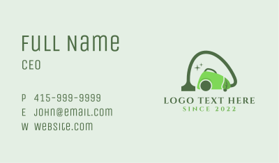 Green Eco Clean Vacuum  Business Card Image Preview