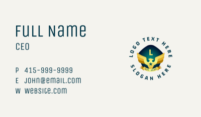 Eagle Wings Crest Business Card Image Preview