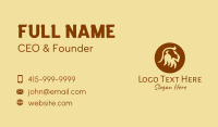 Brown Wild Lion Business Card Design
