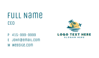 Airplane Beach Tour Business Card Image Preview