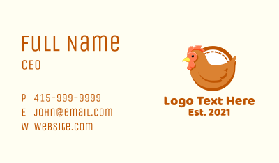 Poultry Chicken  Business Card
