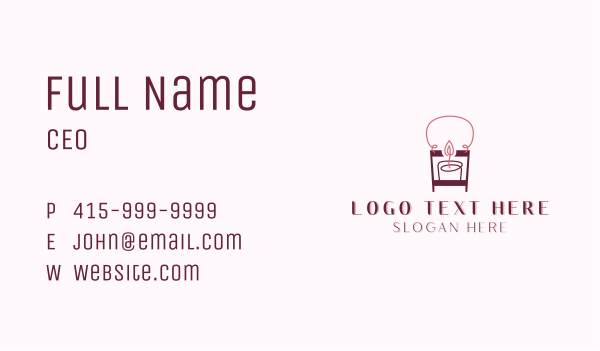 Spa Candle Decoration Business Card Design Image Preview