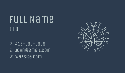 Spiritual Candle Emblem  Business Card Image Preview