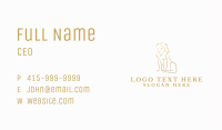 Golden Minimalist Lion Business Card Image Preview