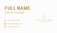 Golden Minimalist Lion Business Card Image Preview