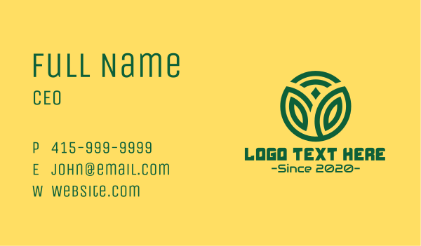 Green Wireless Tech Plant Business Card Design Image Preview