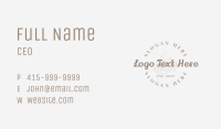 Floral Knight Wordmark Business Card Image Preview