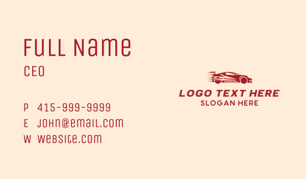 Fast Racing Vehicle Business Card Design Image Preview