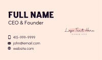 Brush Feminine Wordmark Business Card Image Preview
