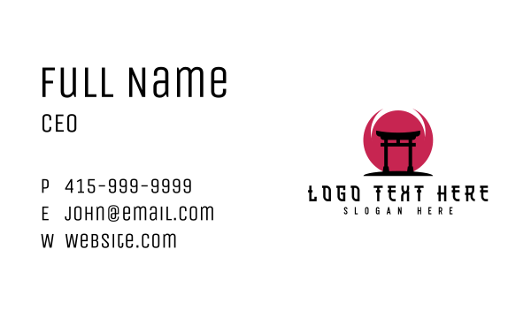Asian Temple Shrine Business Card Design Image Preview