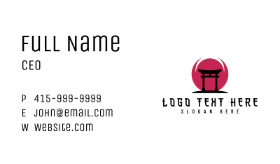 Asian Temple Shrine Business Card Image Preview