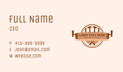 Carpenter Saw Tools Business Card Image Preview