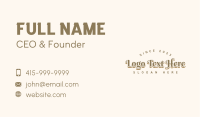 Vintage Bakeshop Wordmark Business Card Design