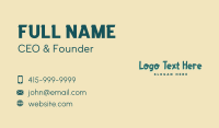 Playful Kid Wordmark Business Card Preview