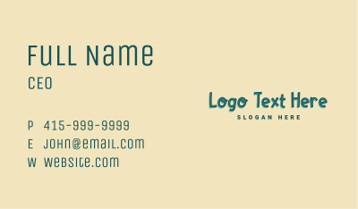 Playful Kid Wordmark Business Card Image Preview