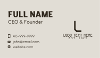 Brown Company Letter Business Card Image Preview