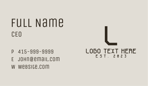 Brown Company Letter Business Card Design Image Preview