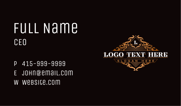 Luxury Elegant Boutique Business Card Design Image Preview