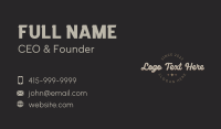 Leather Classic Wordmark Business Card Design