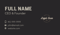 Leather Classic Wordmark Business Card Image Preview