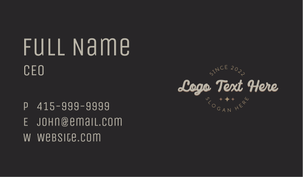 Leather Classic Wordmark Business Card Design Image Preview