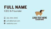Brown Geometric Dog Business Card Image Preview