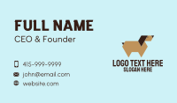 Brown Geometric Dog Business Card Design