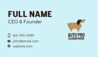 Brown Geometric Dog Business Card Image Preview