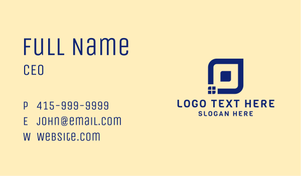 Corporate Blue Square Business Card Design Image Preview