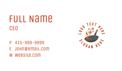 Spicy  Wok Cooking Business Card Image Preview