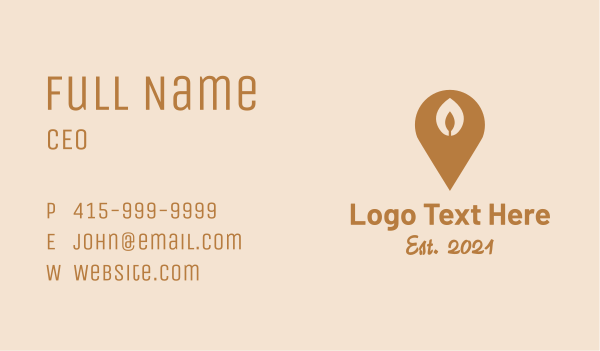 Handmade Candle Location Business Card Design Image Preview