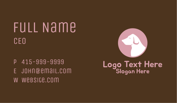 Labrador Vet Silhouette Business Card Design Image Preview