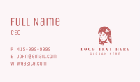 Floral Woman Hair  Business Card Image Preview