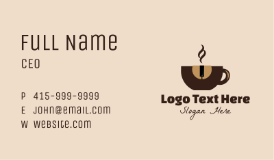 Piano Coffee Shop  Business Card Image Preview